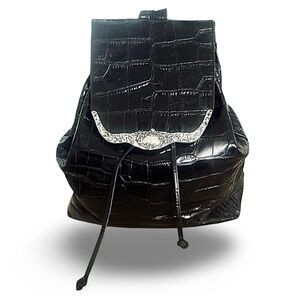 VTG Glen Miller for Anne Turk black leather backpack